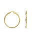  Pendientes aros liso tuba de oro 18k 29 mm